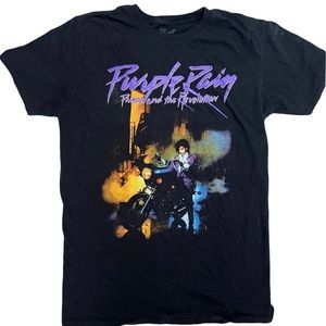 Prince · Prince Unisex T-Shirt: Purple Rain Circle (Charcoal Grey) (T-shirt) [size M] (2021
